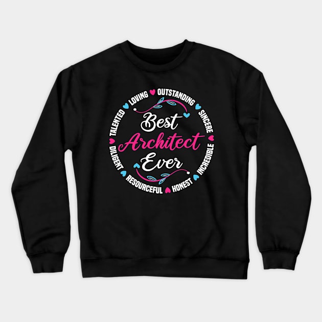 Best Architect Ever Crewneck Sweatshirt by White Martian